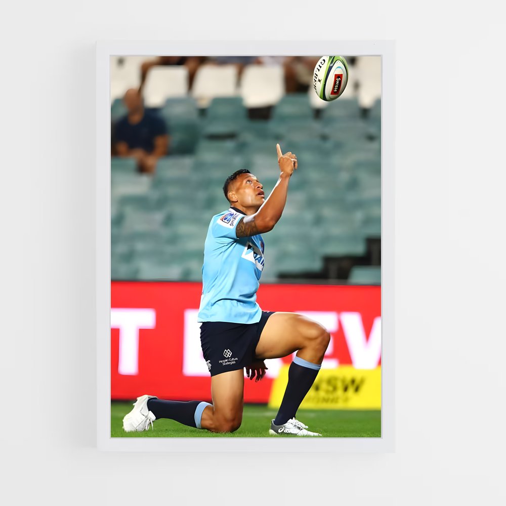 Poster Le Saut de Folau – affiche Rugby (vue 3)